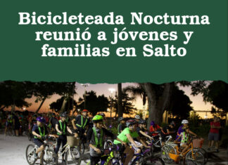 Bicicleteada Nocturna reunió a jóvenes y familias en Salto