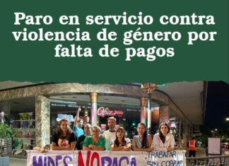 Paro en servicio contra violencia de género por falta de pagos