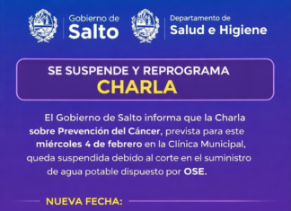 Reprograman charla sobre prevención del cáncer en Salto