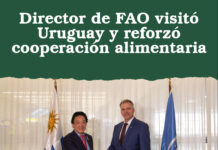 Director de FAO visitó Uruguay y reforzó cooperación alimentaria
