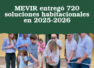 MEVIR entregó 720 soluciones habitacionales en 2025-2026