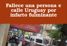 Fallece una persona e calle Uruguay por infarto fulminante