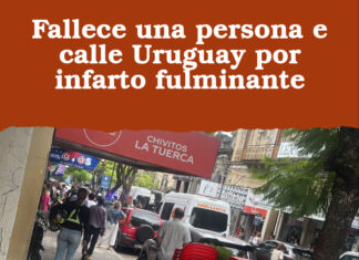 Fallece una persona e calle Uruguay por infarto fulminante