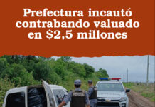 Prefectura incautó contrabando valuado en $2,5 millones