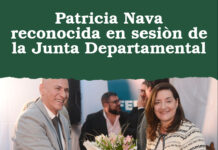 Patricia Nava reconocida en sesiòn de la Junta Departamental