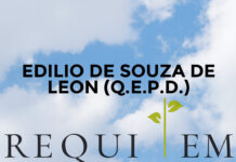 EDILIO DE SOUZA DE LEON (Q.E.P.D.)
