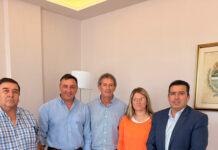 La nueva cúpula del básquetbol con el Intendente