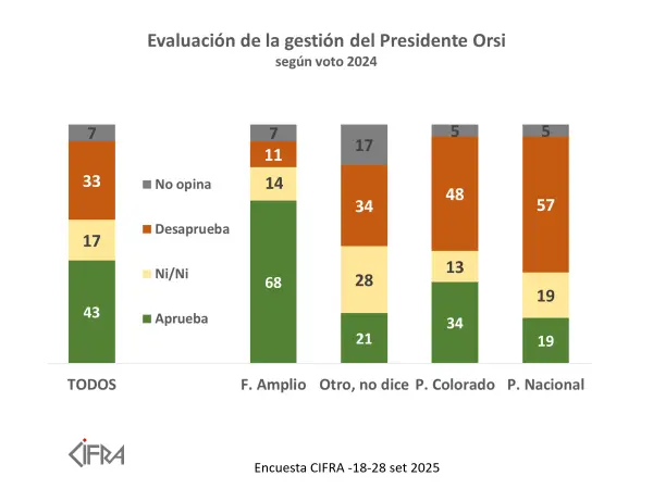 CIFRA: Encuesta sobre aprobación de la gestión de Orsi