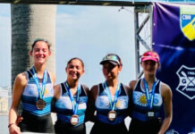 Martina Requelme hizo historia: bronce sudamericano en remo