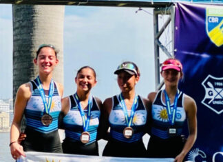 Martina Requelme hizo historia: bronce sudamericano en remo