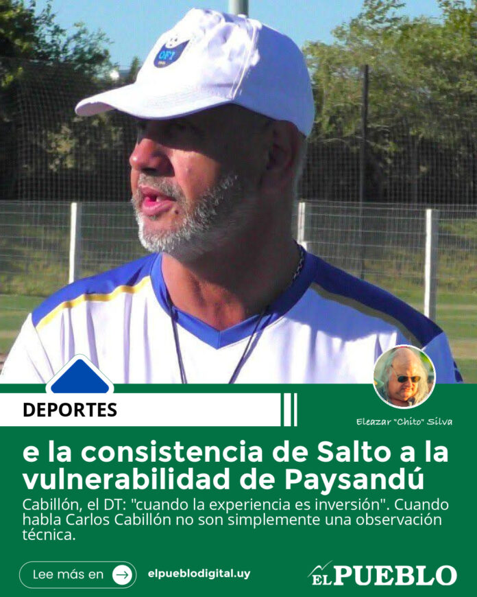 Man wearing a white cap and blue-and-white sports jersey on a field, with a bold green sports article banner reading 'DEPORTES' in the foreground.