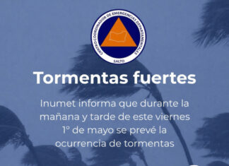 CECOED advierte por tormentas fuertes en el norte del país