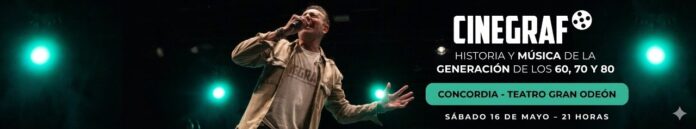 Cinegraf - Historia de la música de los 60, 70 y 80 - Cine Odeón Concordia