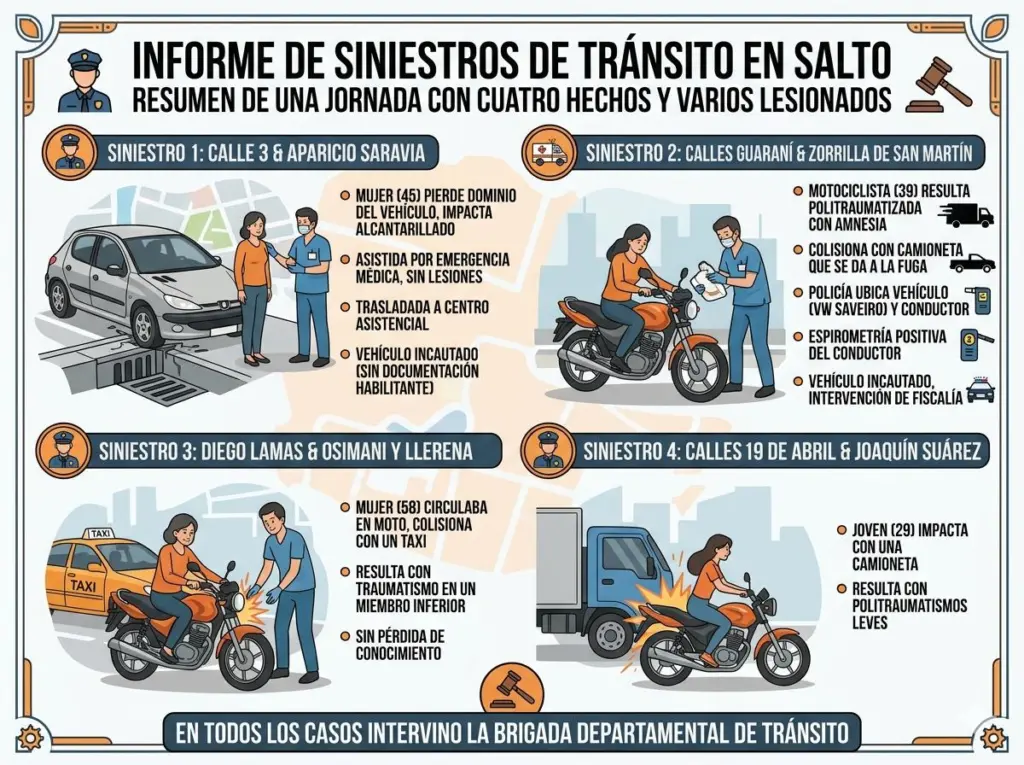 Siniestros!!! varios lesionados y un positivo en espirometría / Gemini AI