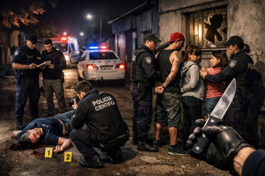 Violentos incidentes y detenidos tras agresiones. / Imagen ilustrativa generada con Gemini AI