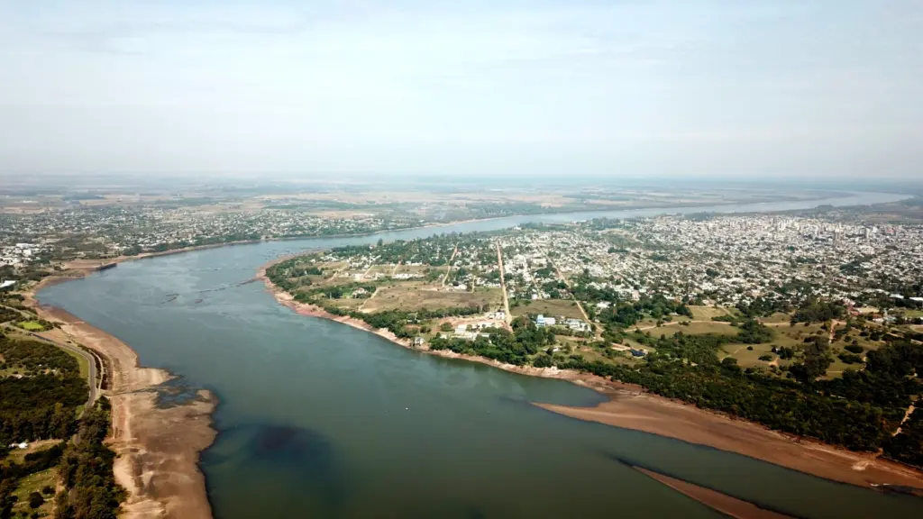 Foto aérea del Río Uruguay