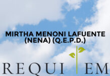 MIRTHA MENONI LAFUENTE (NENA) (Q.E.P.D.)