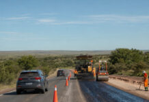 Circulación a media calzada en un tramo de Ruta 31 por obras viales