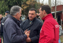 Orsi recorrió junto a Albisu las zonas afectadas por el temporal en Salto