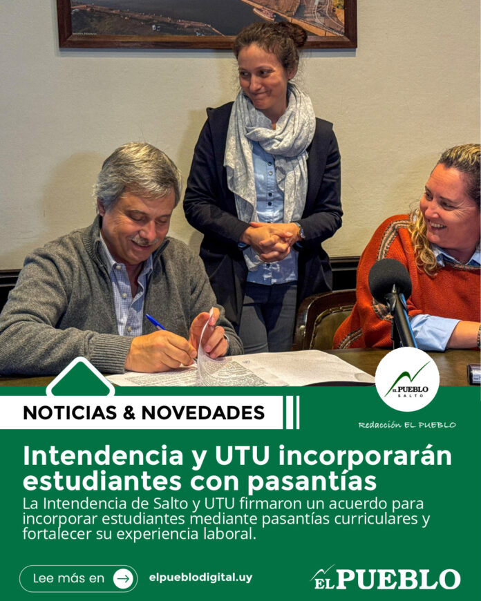 Intendencia y UTU incorporarán estudiantes con pasantías